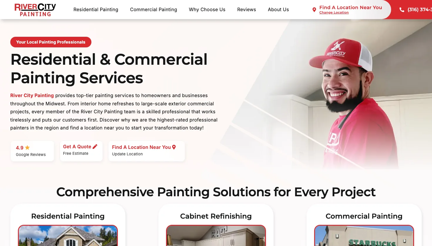 River City Painting Inc website screenshot