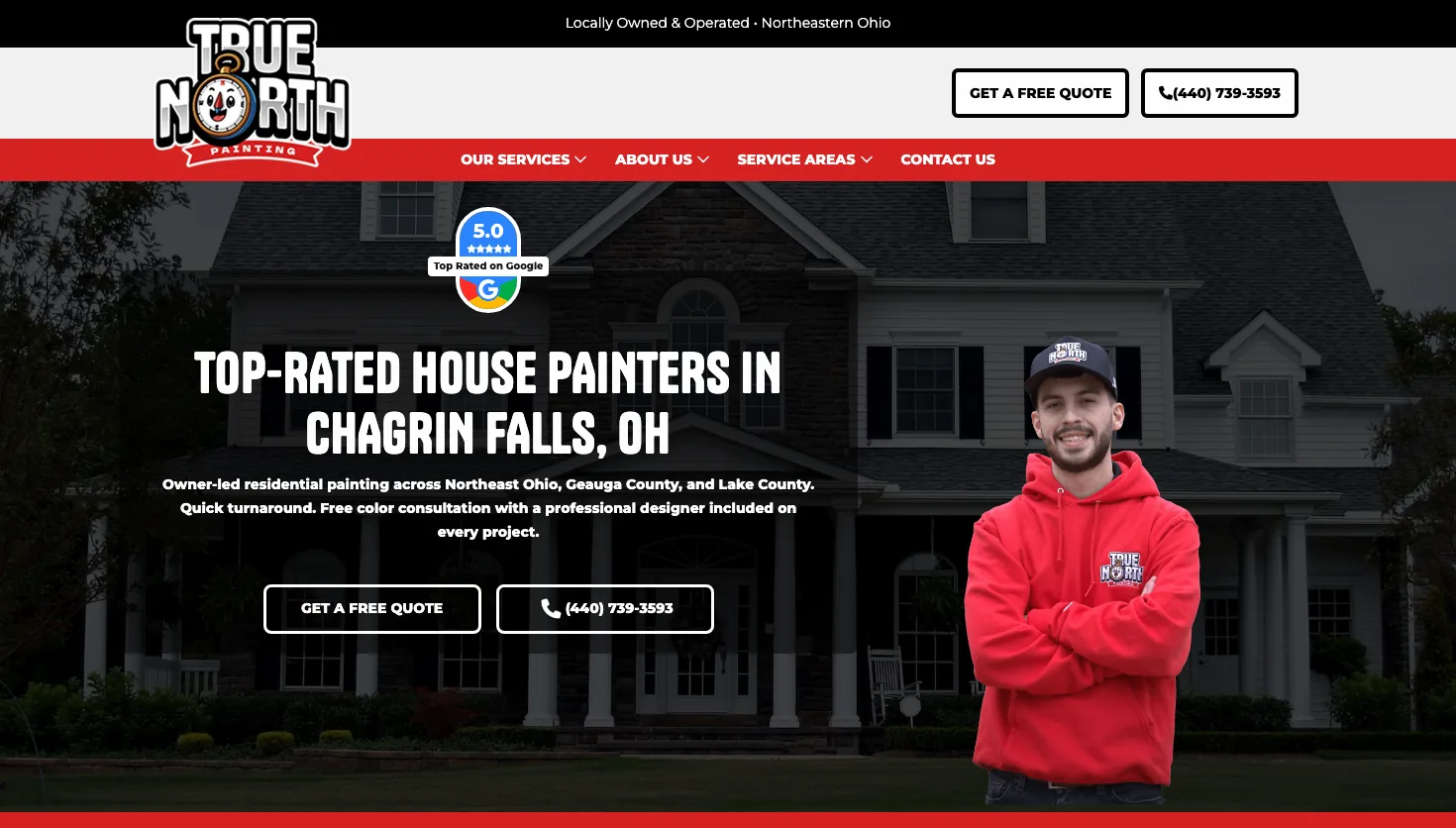 True North Painting website screenshot