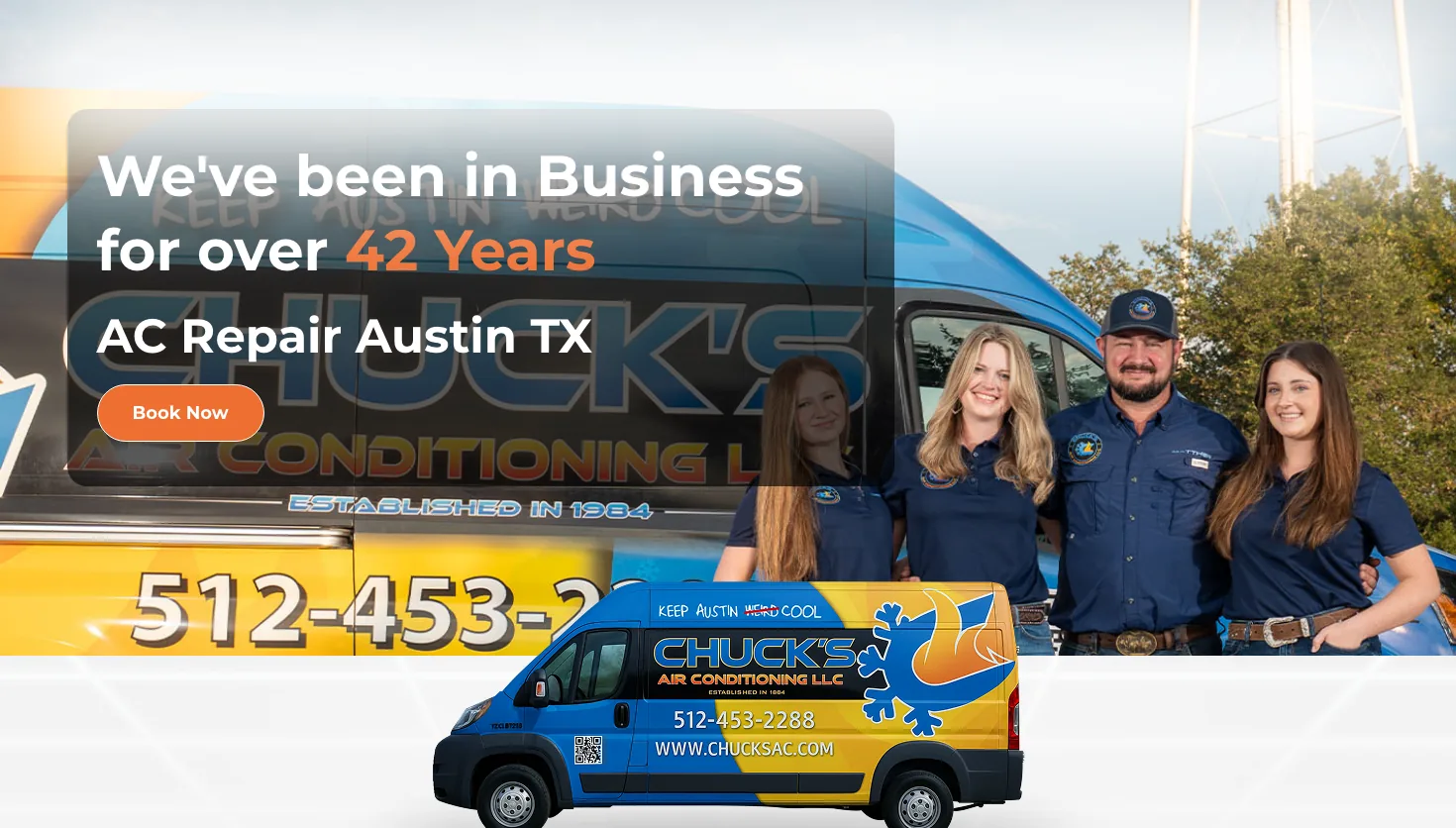 Chucks AC website screenshot