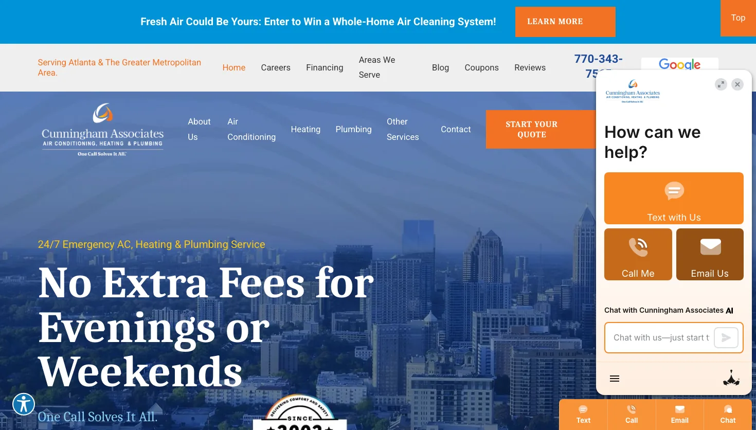 Cunningham Associates website screenshot