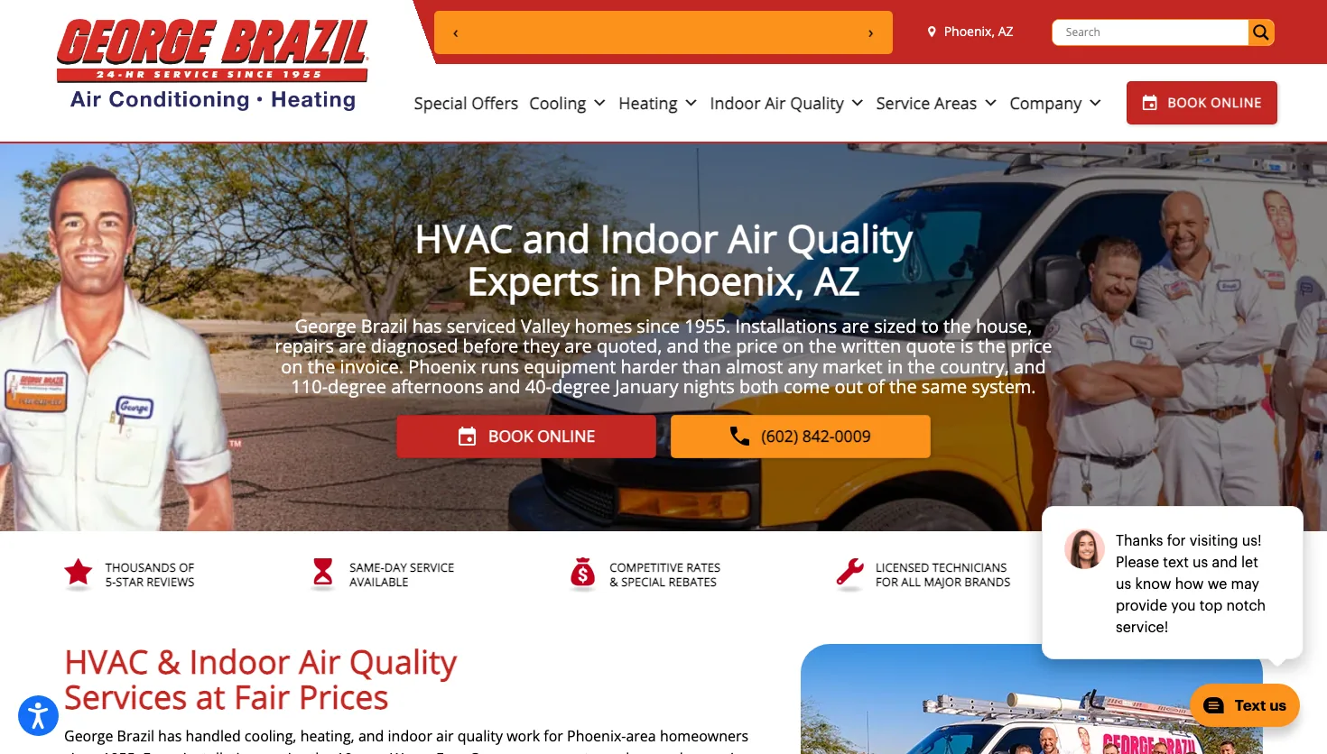 George Brazil website screenshot