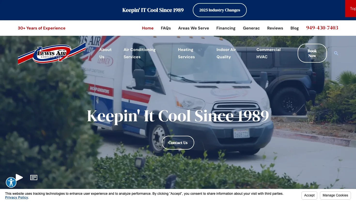 Lewis Air Services website screenshot