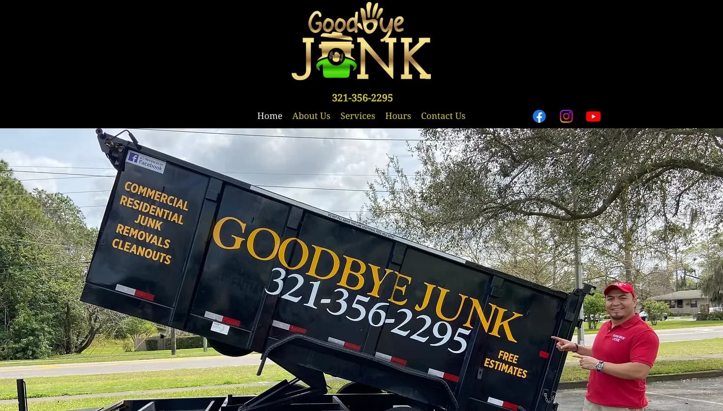 Goodbye Junk Removal And Trash Hauling in Orlando website screenshot