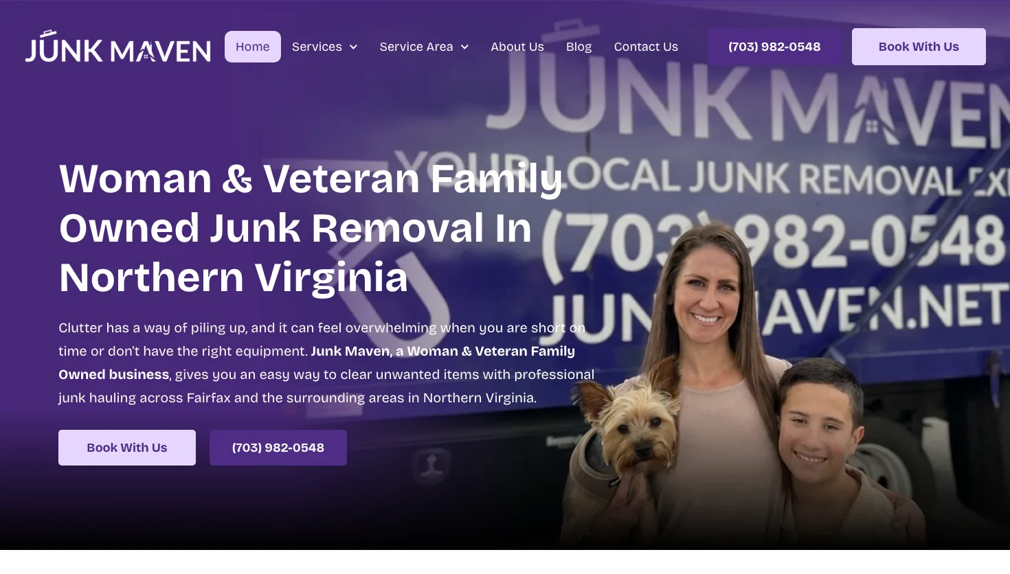 Junk Maven LLC website screenshot