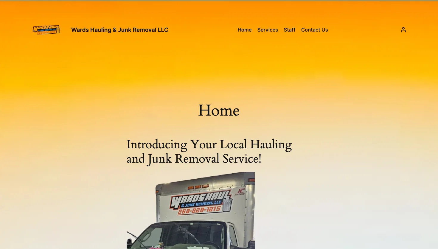 Ward's Haul & Junk Removal LLC website screenshot