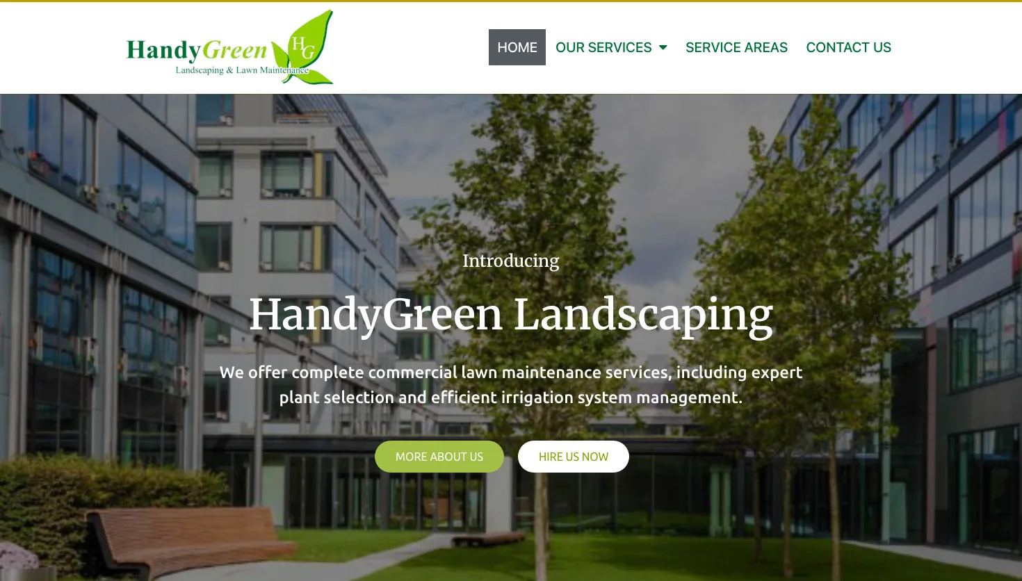 HandyGreen Landscaping website screenshot
