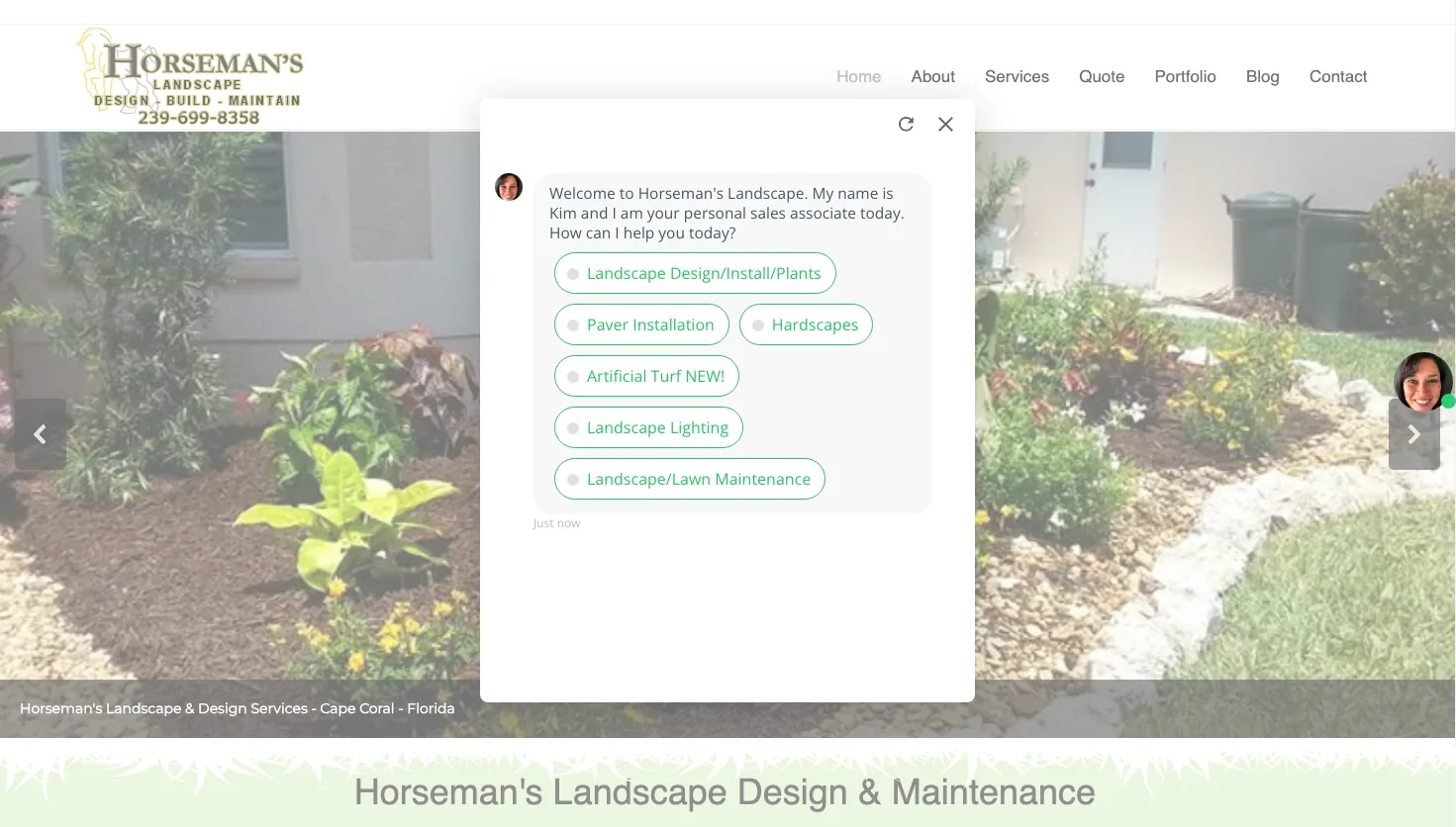 Horseman's Landscape website screenshot