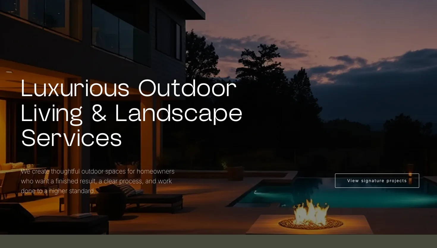 Hughes Landscape website screenshot
