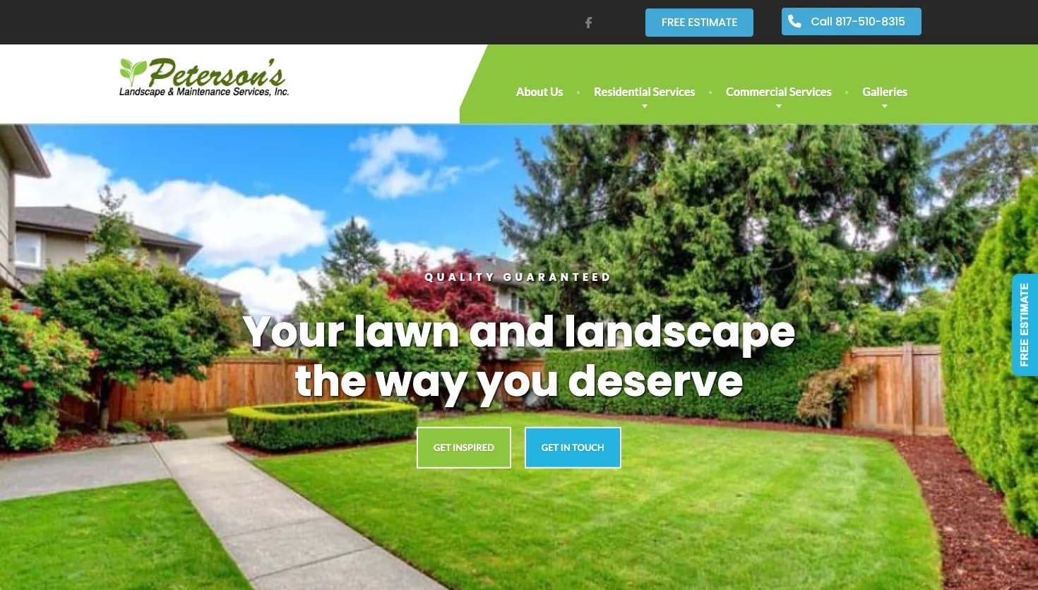Peterson's Services website screenshot