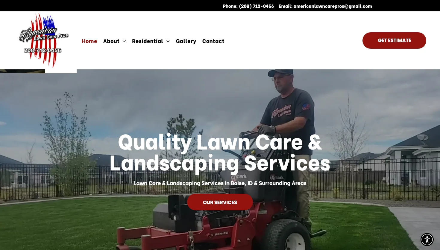 American Lawn Care Pros website screenshot
