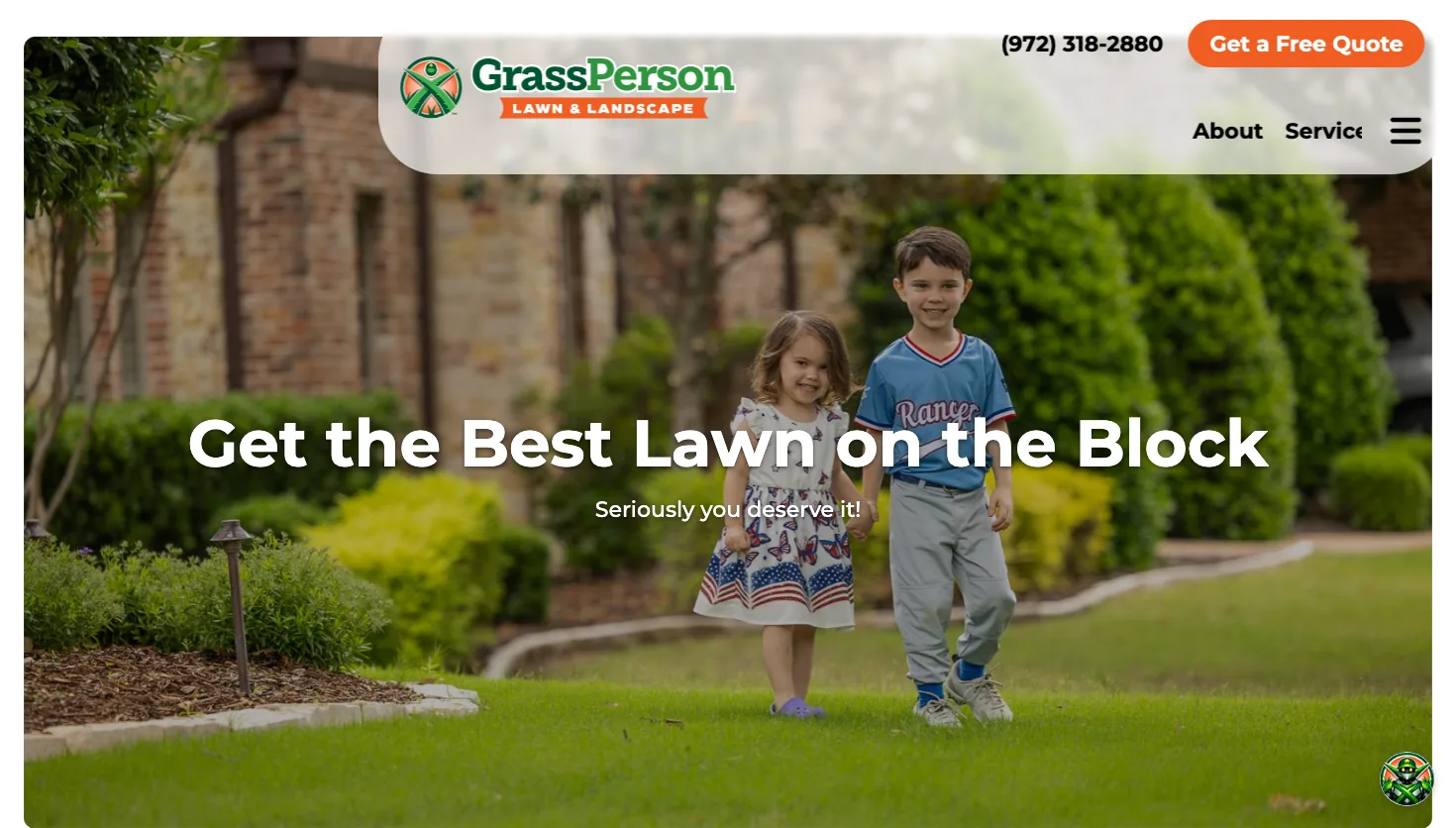 Grassperson Lawn Care & Landscape website screenshot