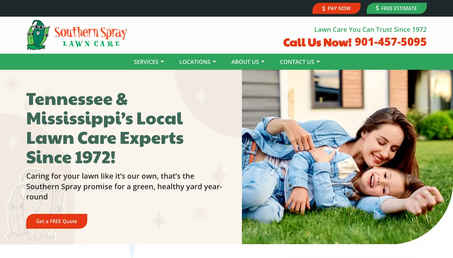 Southern Spray website screenshot