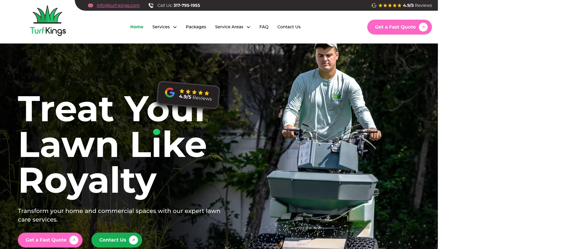 Turf Kings website screenshot