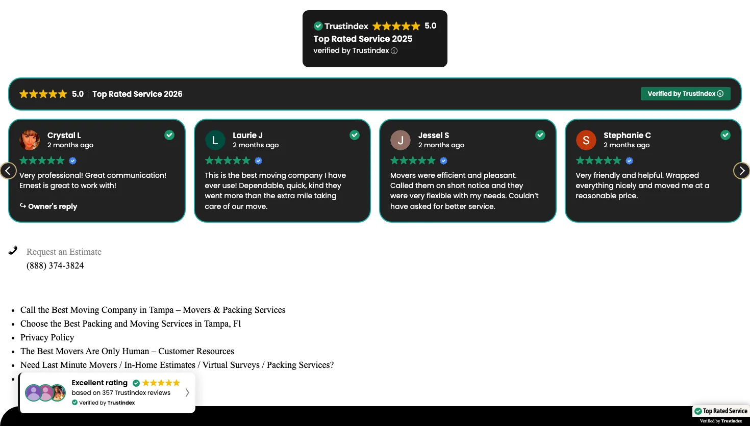 Get A Grip Moving, Inc. website screenshot