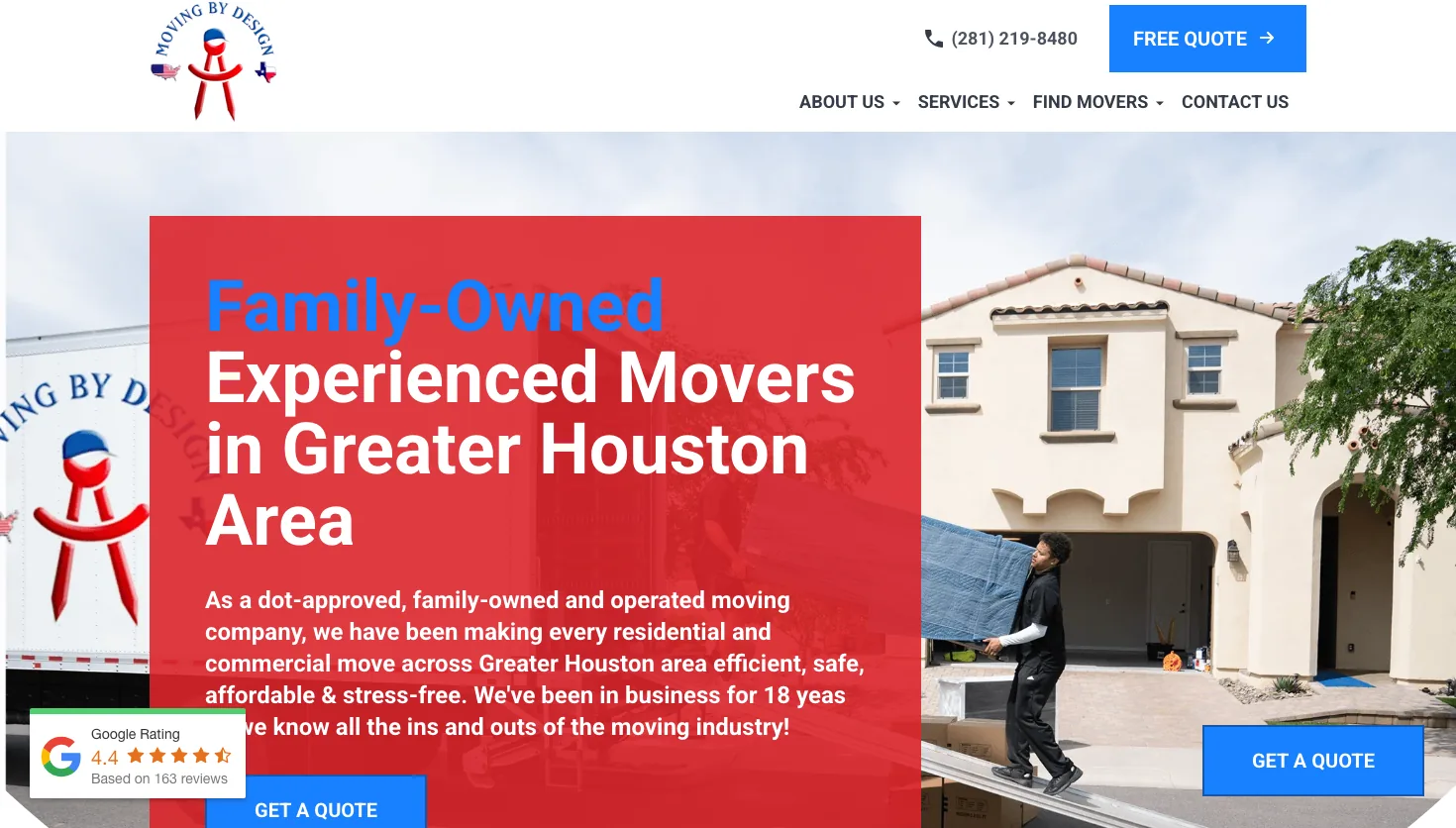 Moving by Design website screenshot