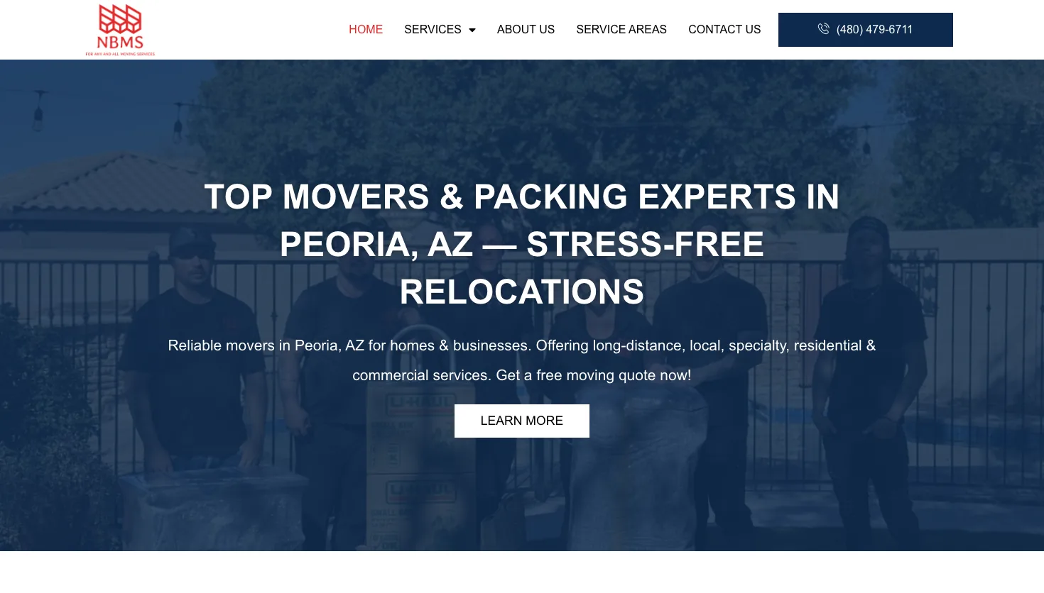 New Beginnings Moving Solutions website screenshot
