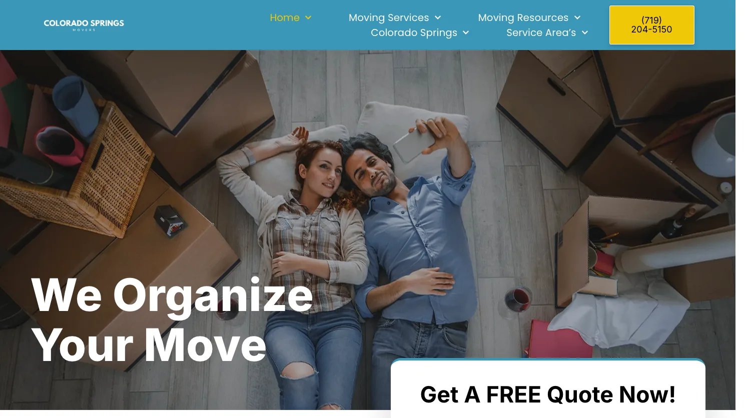 Colorado Springs Moving website screenshot