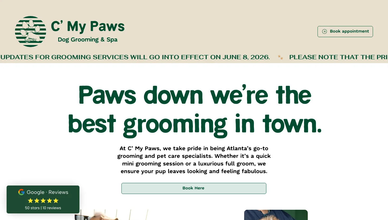 C My Paws website screenshot