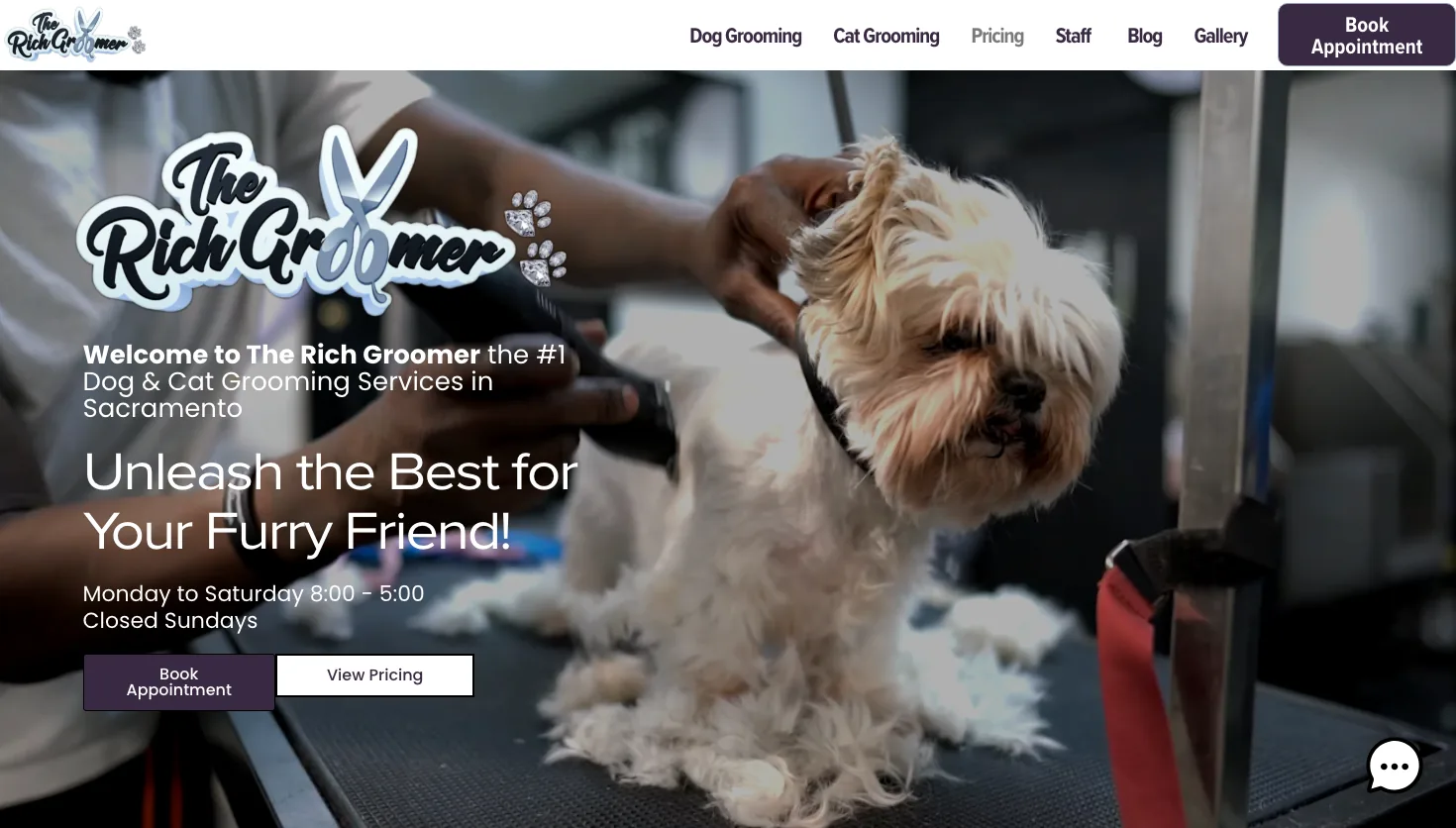 The Rich Groomer website screenshot