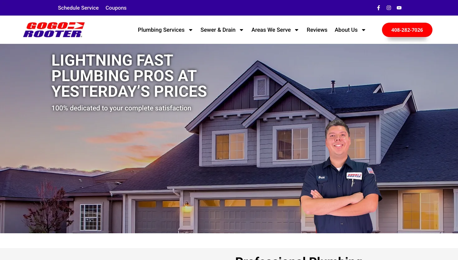 Gogo Rooter website screenshot