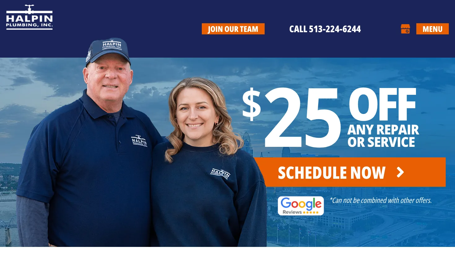 Halpin Plumbing Inc website screenshot