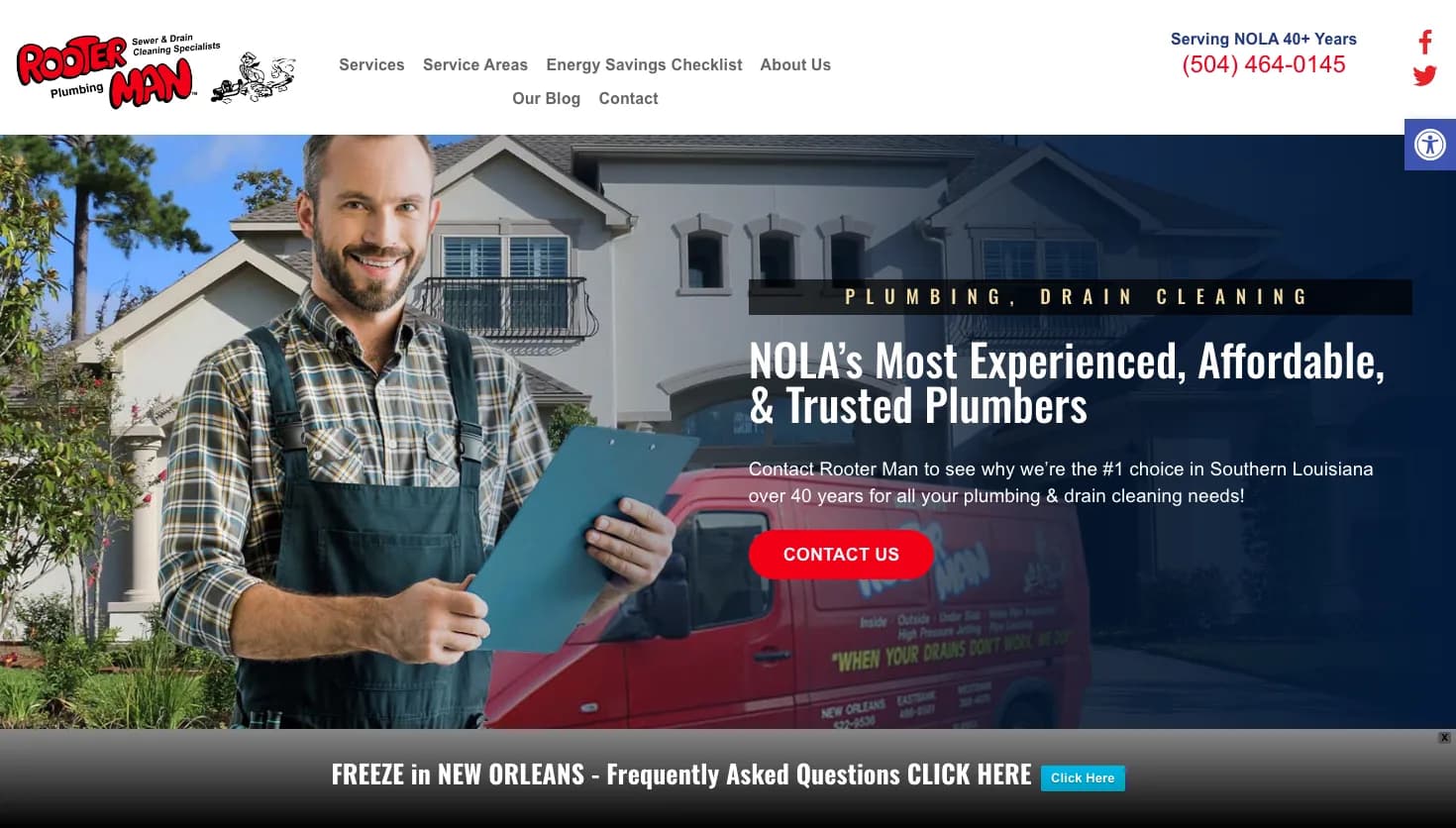 Rooter Man website screenshot