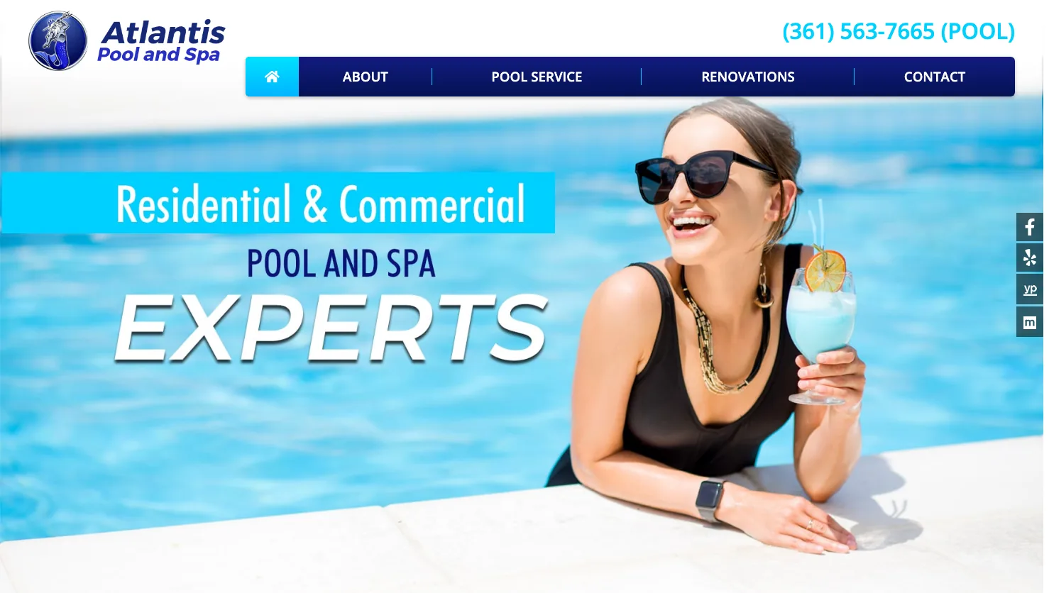 Island Aquatics Pool & Spa Services website screenshot