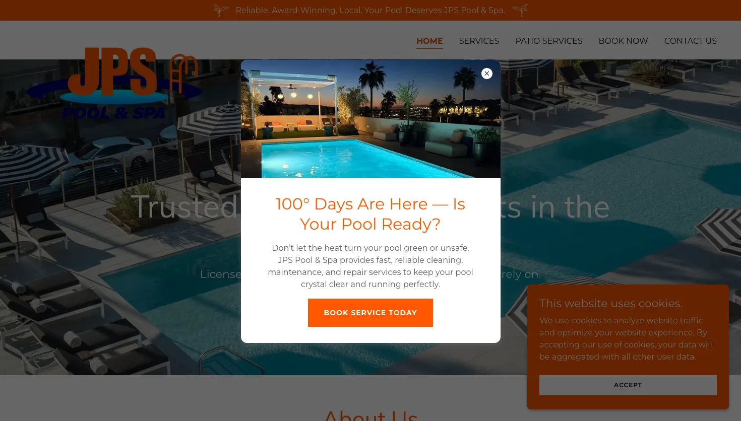 JPS Pool & Spa (Julio's Pool Service LLC) website screenshot