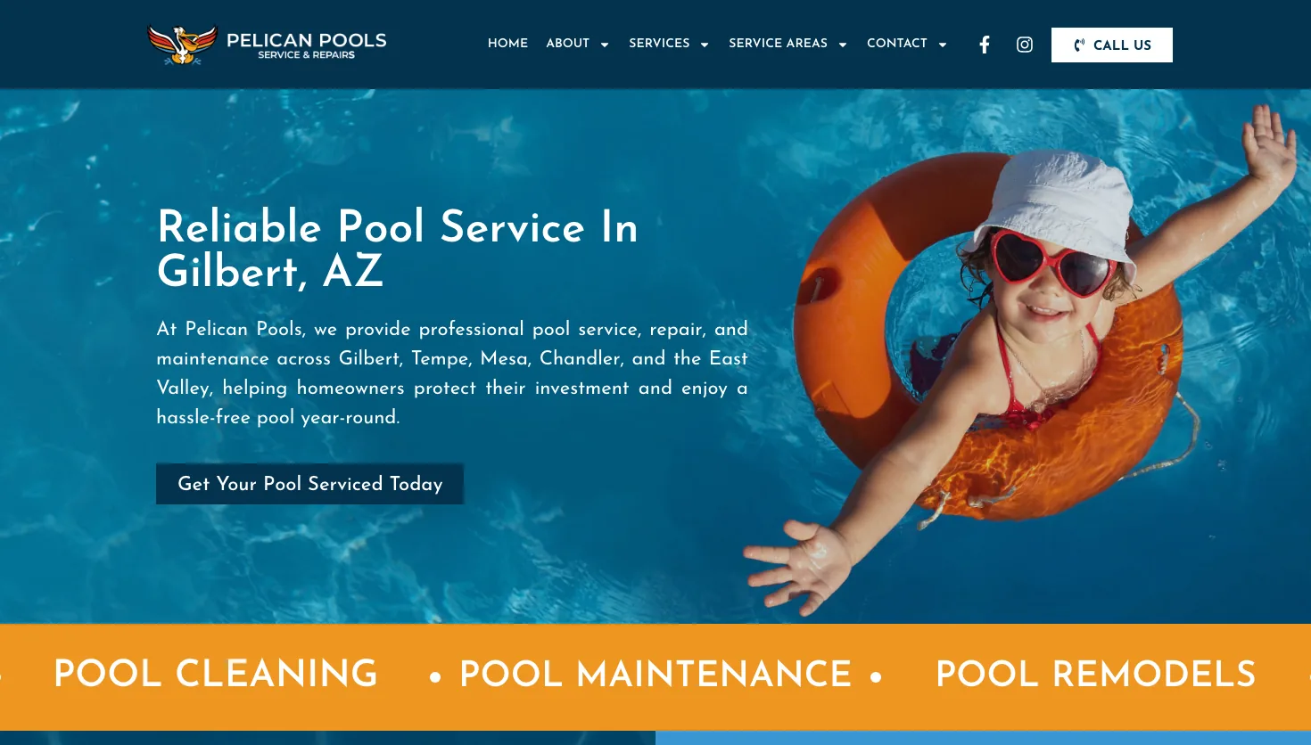Pelican Pools, LLC website screenshot