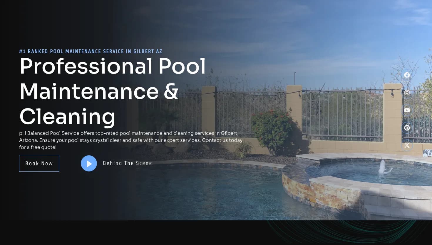 pH Balanced Pool Service website screenshot