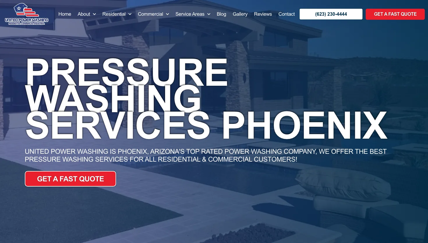 United Power Washing and Paver Sealing website screenshot