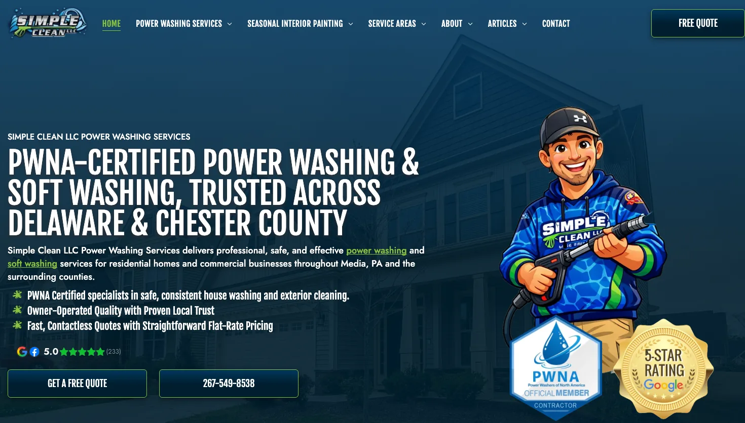 Simple Clean LLC website screenshot