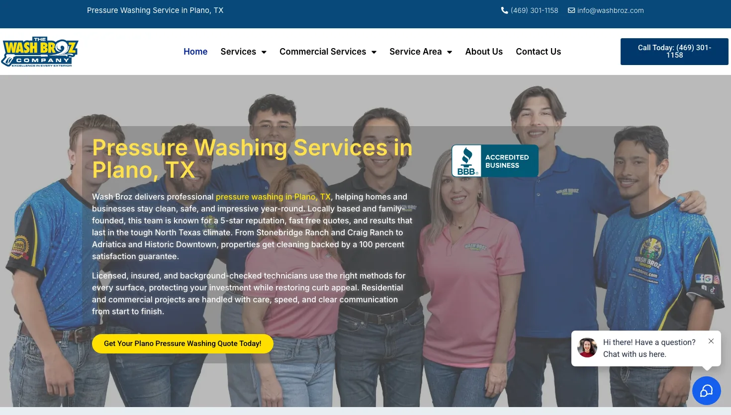 Wash Broz website screenshot