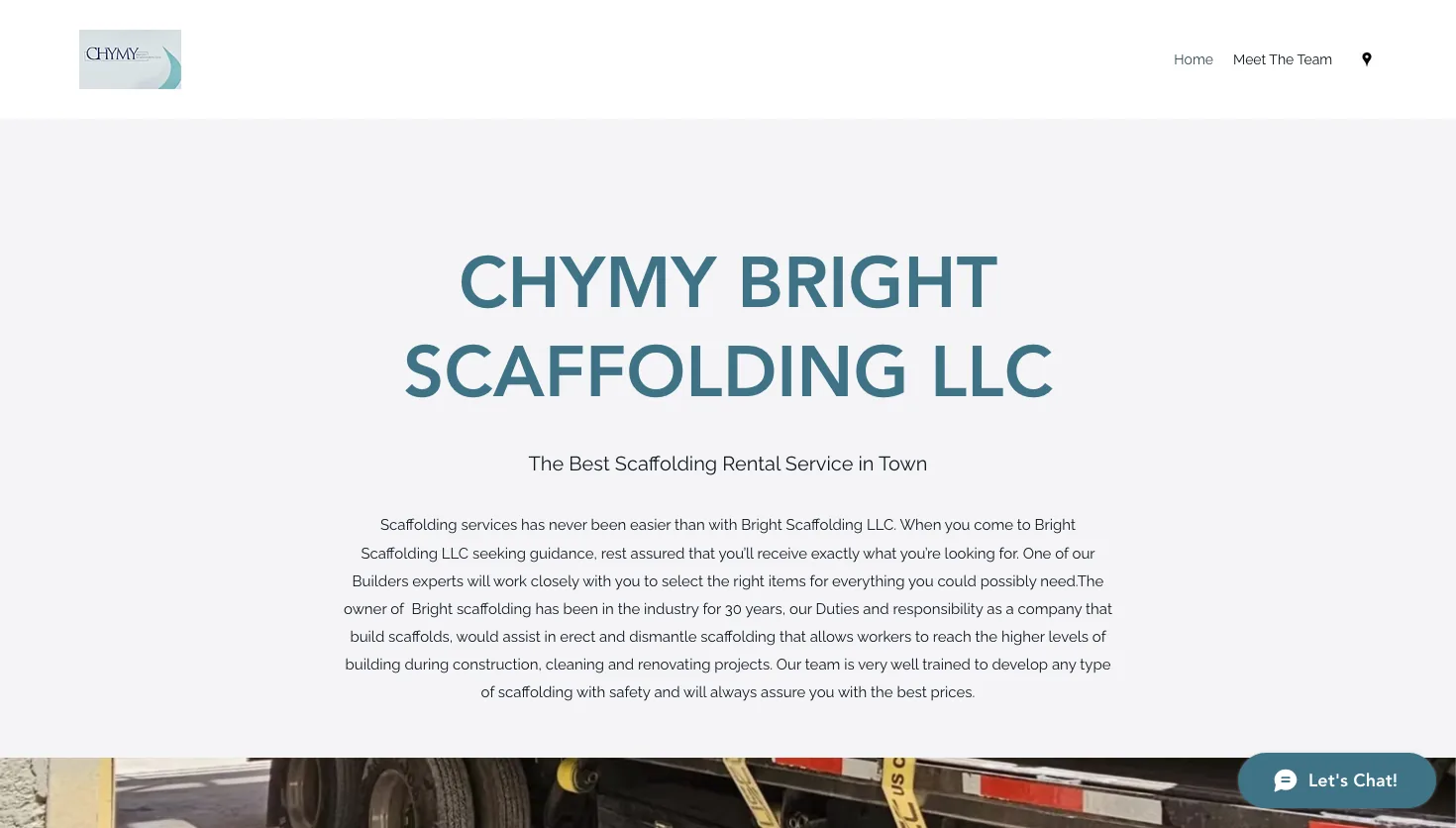 Bright scaffolding LLC website screenshot