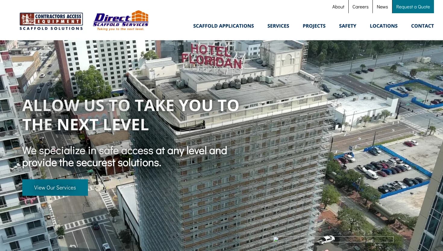 Direct Scaffold Services website screenshot