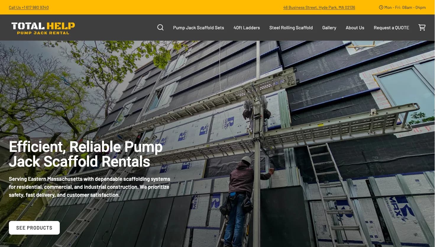Total Help Pump Jack Rental website screenshot