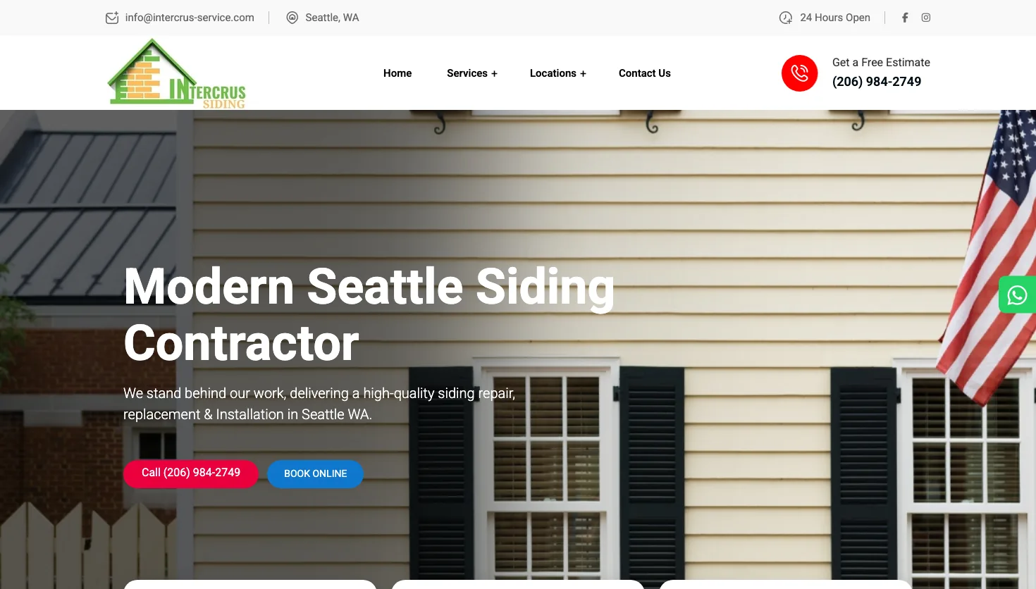 Intercrus Siding website screenshot