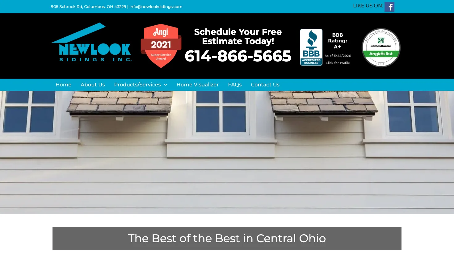 Newlook Sidings Inc website screenshot
