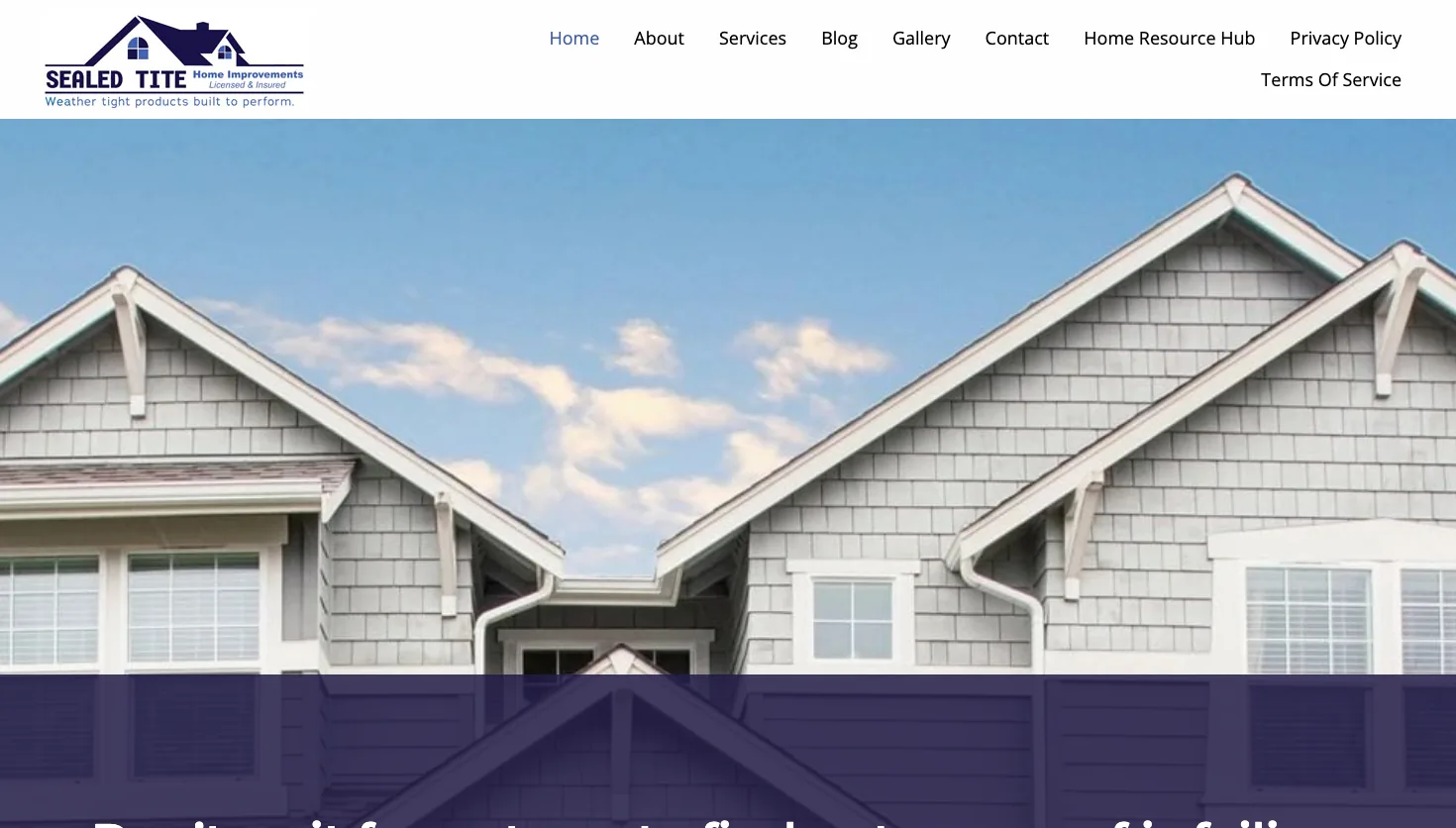 Sealed Tite Home Improvement website screenshot