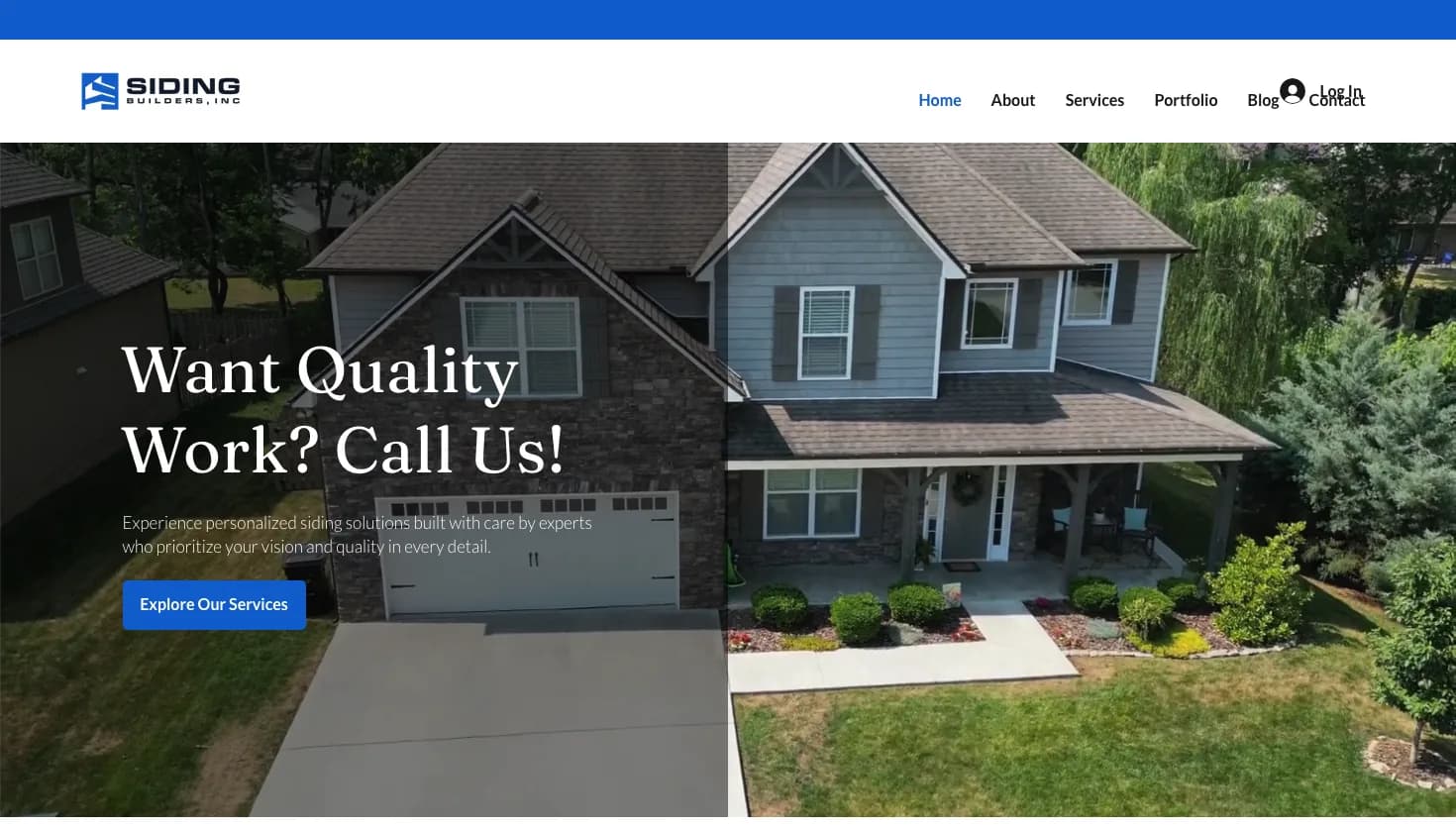Siding Builders, Inc. website screenshot