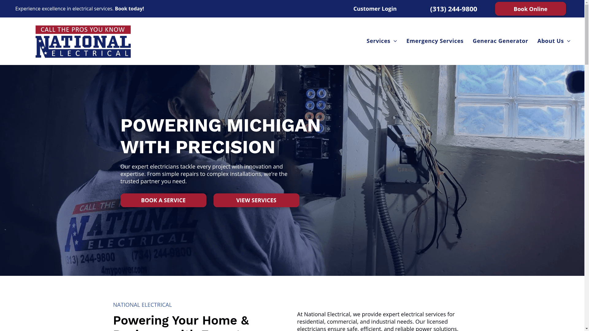 National Electrical website screenshot
