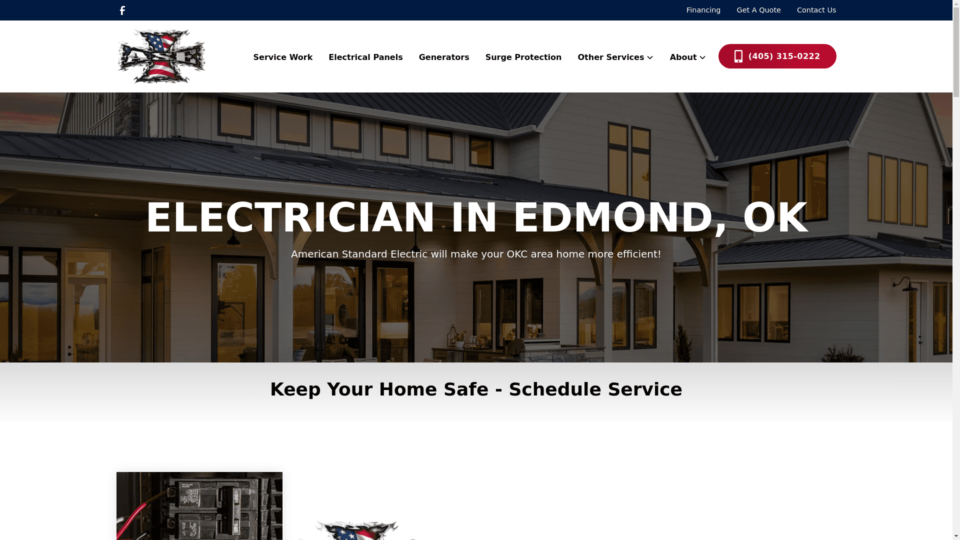 American Standard Electric website screenshot