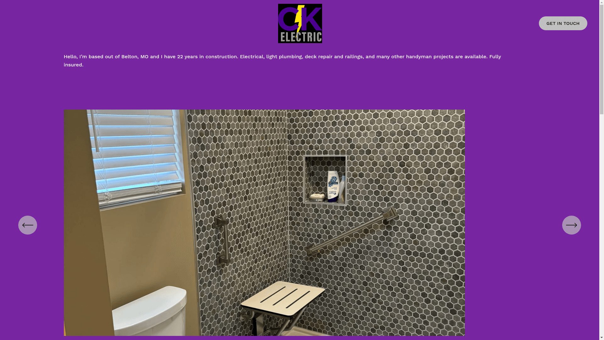 CK Electric, LLC website screenshot