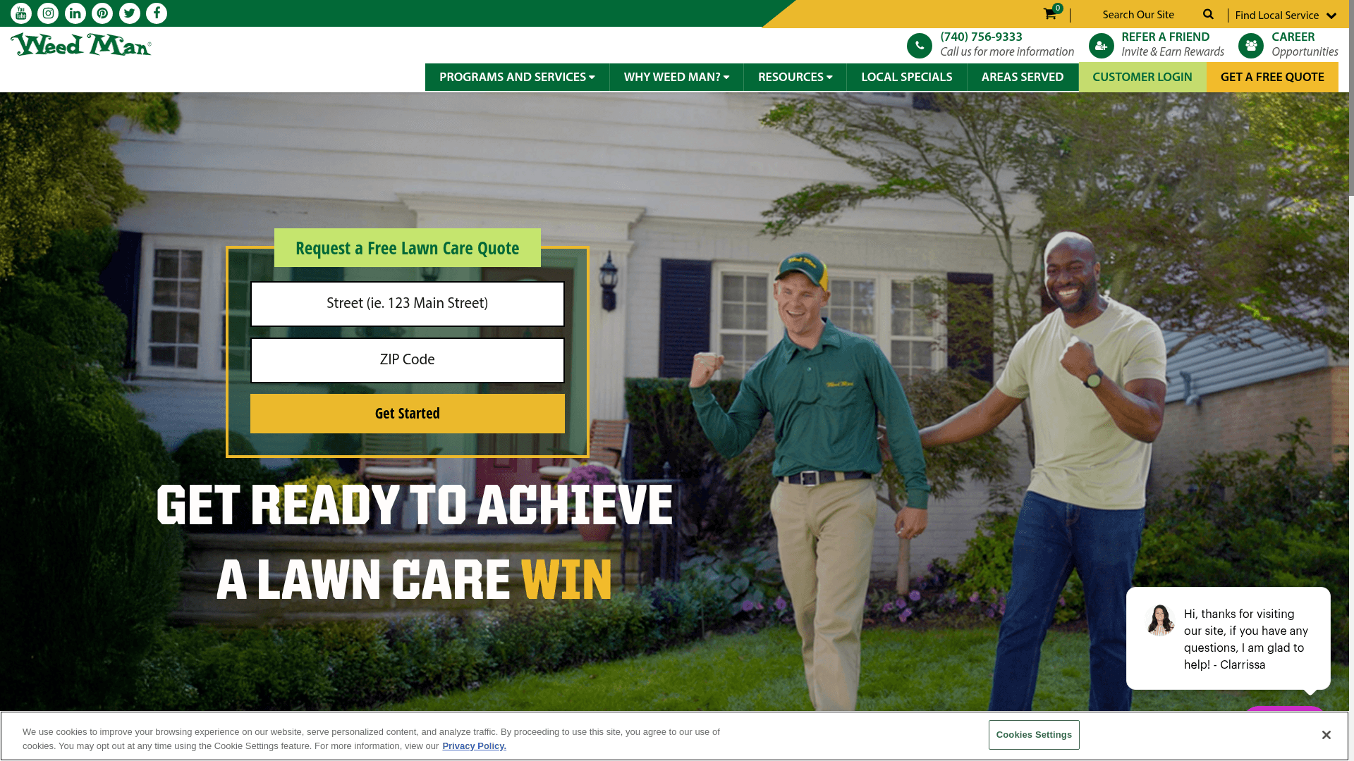 Weed Man Lawn Care website screenshot