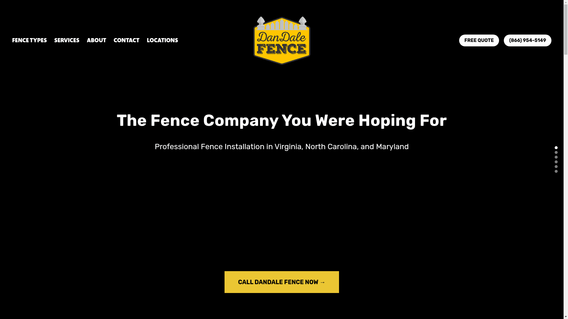 DanDale Fence website screenshot