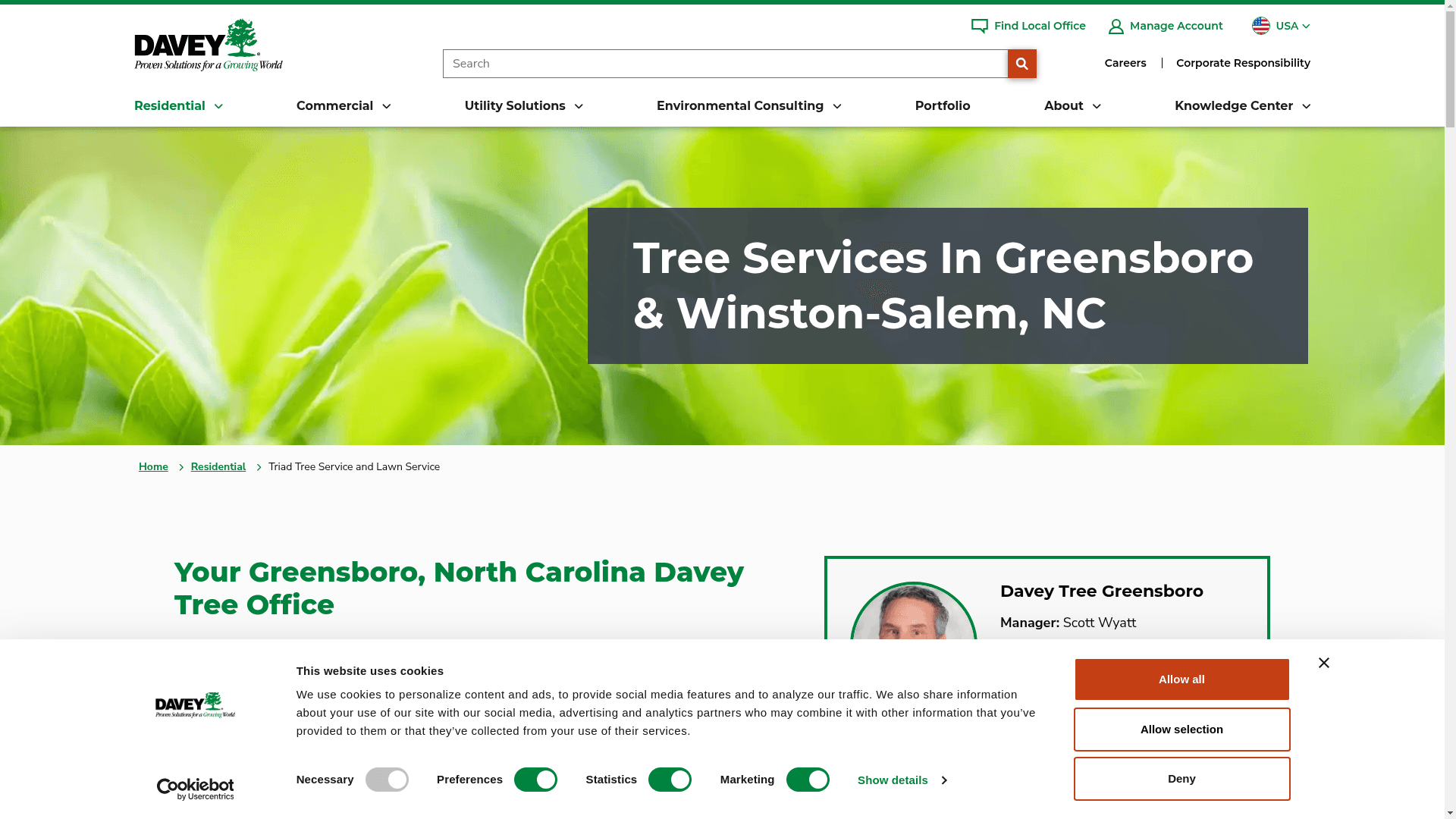 The Davey Tree Expert Company website screenshot