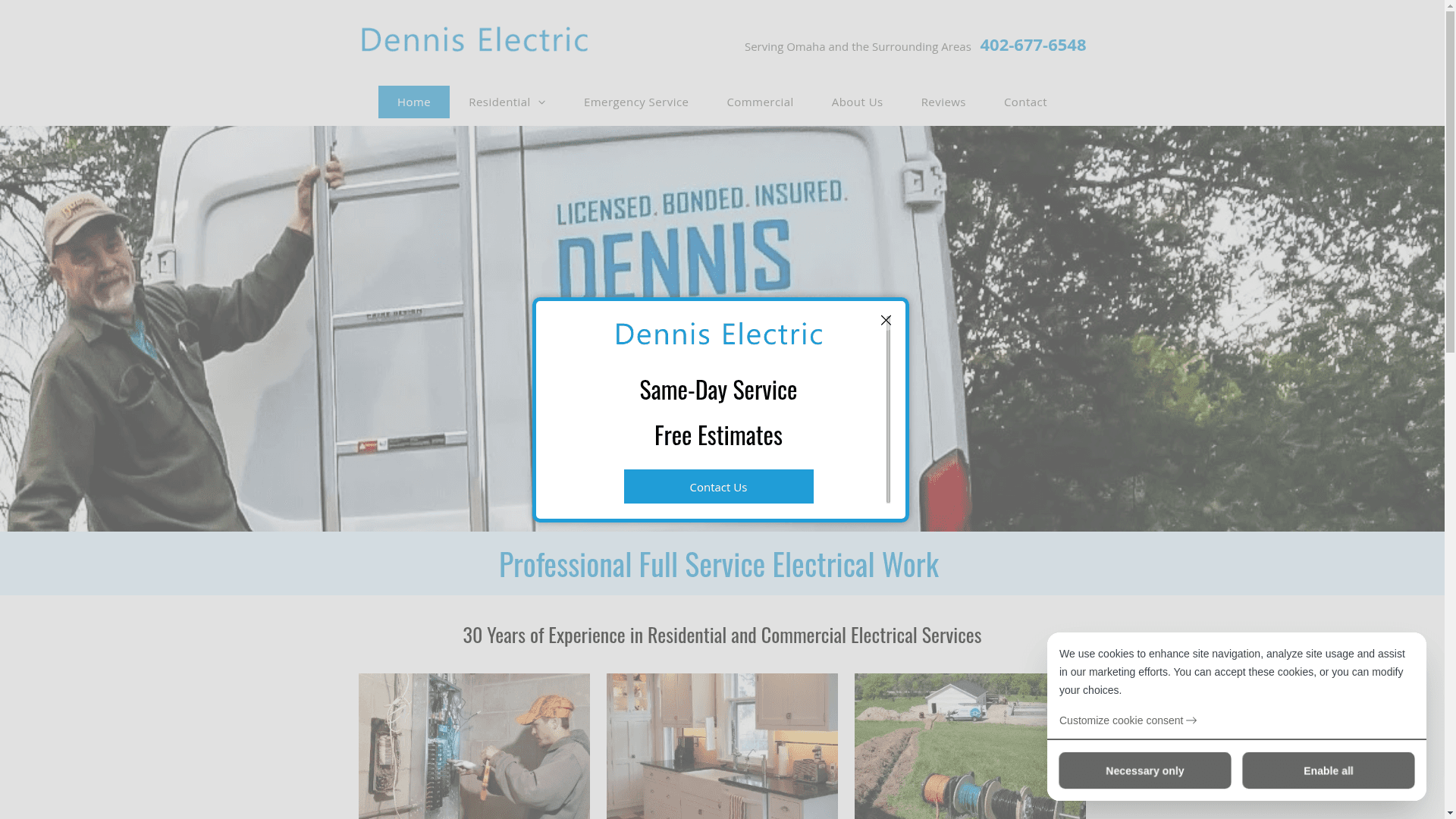 Dennis Electric website screenshot