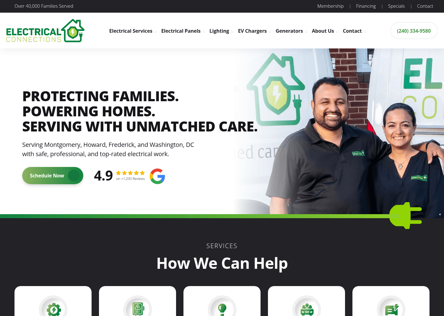 Electrical Connections LLC website screenshot