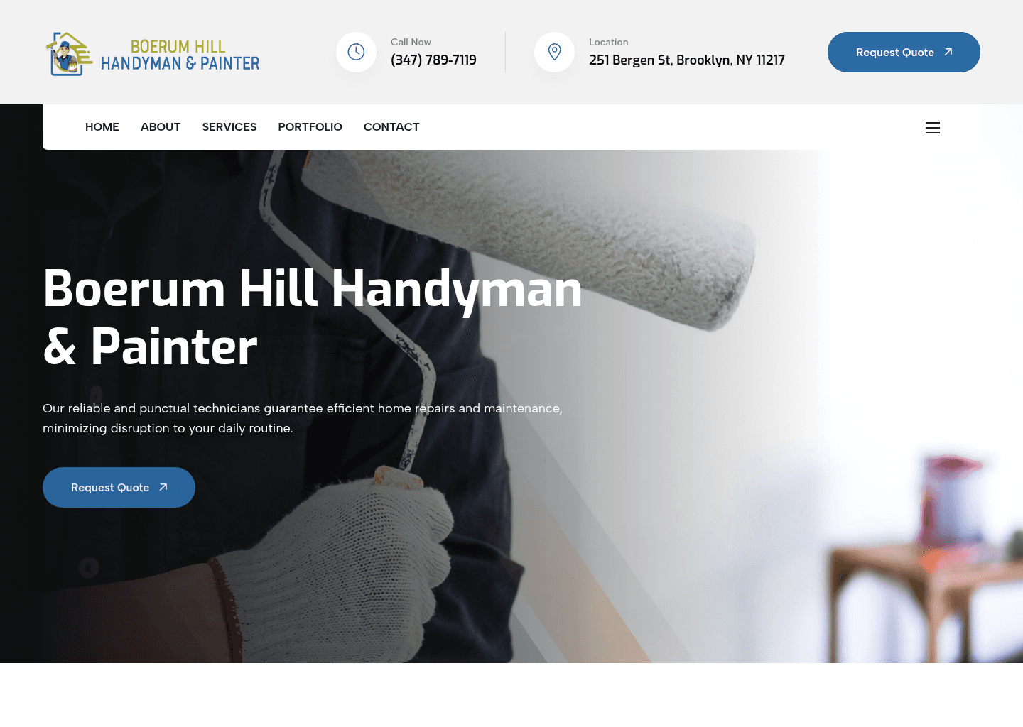 Boerum Hill Handyman & Painter website screenshot