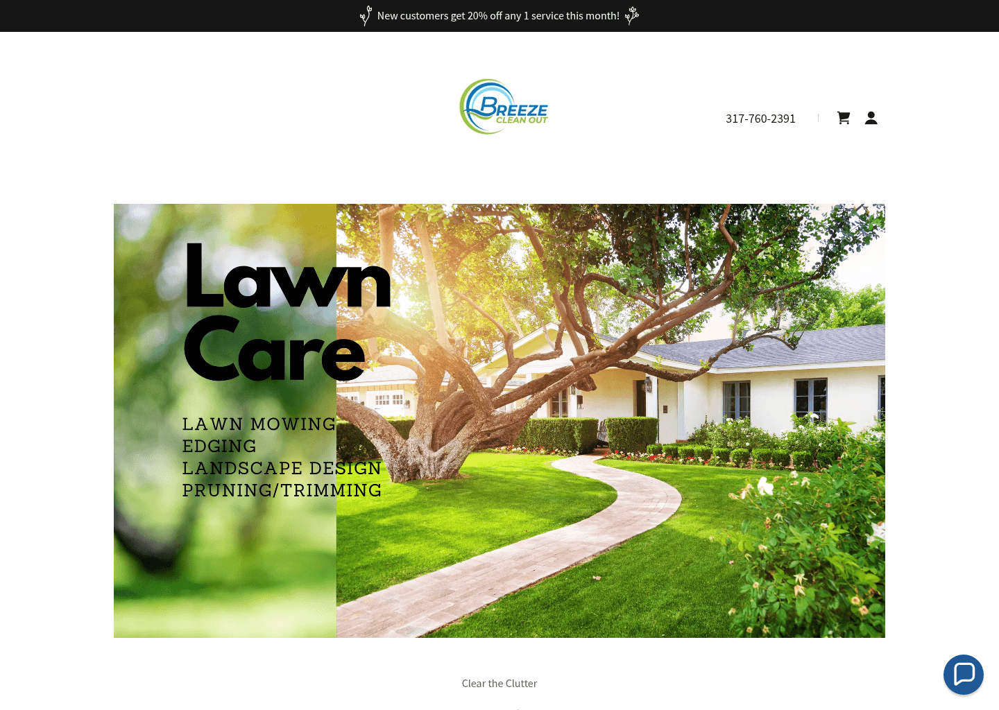 Breeze Cleanout website screenshot